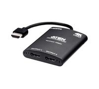 ATEN True 4K HDMI Splitter 2 Port VS82H, HDMI 2.0 (3D, Deep Color, 4K); HDCP 2.2 compliant, (up to 4096 x 2160 @ 60 Hz; 4:4:4); HDR supported, up to 18 Gbps, UK, #1 KVM Market Leader