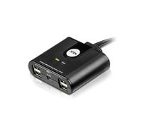Aten US224 2 Port USB 2.0 Peripheral Hub - Black