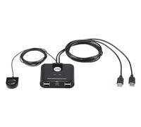 Aten US224 2 Port USB 2.0 Peripheral Hub - Black