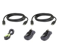 ATEN USB DisplayPort Dual Display Secure KVM; 1,8M USB DisplayPort Dual Display