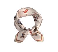 ATENA HOME 100% Pure Mulberry Silk Scarf women Scraf Small Square 21x21“ Lightweight Neckerchief horse print Dot Digital Red, 06# Inspired Horse, 53*53cm