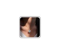 Atentuyi Boho Wedding Tiny Cz Pendant Necklace Gold Small Round Crystal Necklace Dainty Rhinestone Choker Simple Thin Chain Cute Delicate Minimalist Sparkly Cubic Zirconia for Women