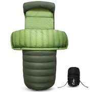 ATEPA 3 in 1 Sleeping Bags 650FP Spacious and Eco-Friendly Waterproof Sleeping Bag for Camping Hiking with Compression Bag, Green