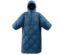 ATEPA Camping Wearable Blanket Poncho Outdoor Stadium Blanket Hoodie for Women Men, Ultralight Water-Resistant Warm Wearable Sleeping Bag Adult, Cold Weather Accessories Christams Gifts, Blue