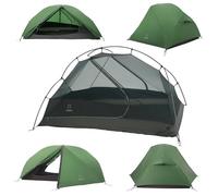 ATEPA Voyage 1-2 Person Backpacking Tent, 4 Season Ultralight Compact Tent, 4000mm Waterproof 20D Nylon Rainfly & Aluminum Frame for Backpacking Hiking Outdoor Car Camping Motorcycle Cycling, Green