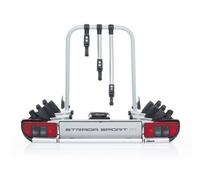 Atera 022695 Strada Sport 3 car bike rack, car tow-bar rack with lights - for 3 bikes, e-bikes - Black Edition