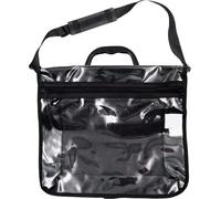 Ateret Judaica Black Tefillin & Tallit Tote Bag, Rain Proof with Carrying Handle & Strap, Clear Front, Zippered Plastic Cover, Black, L