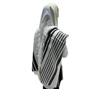 Ateret Judaica Full Size Tallit Prayer Shawl, Certified Kosher, Blessing On Neckband.Design&Made in Israel., Black & Gold, 60