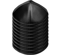 ateret yudaica Pack of 10-Pcs - Hq 20cm Black Satin Kippah for Men & Boys, Yamaka Hat from Israel - Kippot Bulk.