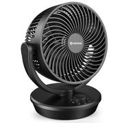Ateroll Table Fan - 10.8” Air Circulator Fan with Oscillation, Small Desk Fan with 3 Wind Speeds, 130° Vertical & 100° Horizontal Oscillation, Ultra Quiet Cooling Fan for Living Room, Desk & Bedroom