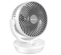 Ateroll Table Fan - 10.8” Air Circulator Fan with Oscillation, Small Desk Fan with 3 Wind Speeds, 130° Vertical & 100° Horizontal Oscillation, Ultra Quiet Cooling Fan for Living Room, Desk & Bedroom