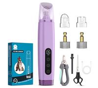 ATESON Dog Nail Grinder with LED Light, 6-Speed Quiet Electric Pet Nail Trimmers, Forward/Reverse, Powerful No-Stall Motor, 2000mAh Battery 8H Runtime, Dust Capture with Nail Clippers for Dogs & Cats