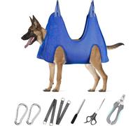 ATESON Pet Grooming Hammock with Nail Clippers/Nail Trimmers/Grooming Scissors, Dog Grooming Harness for Nail Trimming, Pet Grooming Sling Helper
