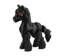 ATESSON 3D Printed Horse,3D Printed Animals,3D Printed Toys Flexible Joints 6.3" 3D Horse Model,Home Office Classroom Decor Executive Desk Fidget Spinner Toys (Black)