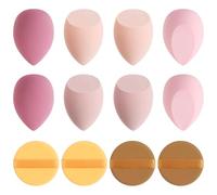 ATESY Makeup Sponges Set, 12 Pcs Washable Beauty Blenders & Powder Puffs