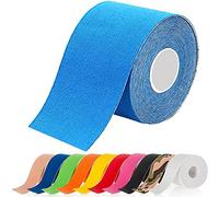 ATETEO Kinesiology Sports 5m x (2.5/3.8/5/7.5) cm Roll of Elastic Muscle Support Tape for Exercise &Injury Recovery, K-Light Blue, L: 5mX5cm