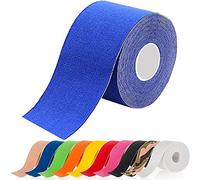 ATETEO Kinesiology Sports 5m x (2.5/3.8/5/7.5) cm Roll of Elastic Muscle Support Tape for Exercise &Injury Recovery, M-Dark Blue, XL: 5mX7.5cm