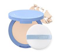 Ateticime Matte Wet And Dry Powder, Summer Long Lasting Waterproof Oil Control Face Pressed Powder, Matte Smooth Setting Powders Makeup to Achieve a Flawless Complexion (Lvory White, One Size)