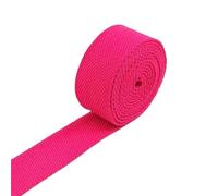 ATEUXOL Cotton Webbing Strap 3 Meters 20-38mm 2mm Cotton Webbing Tapes Backpack Belt Ribbon Polyester Band Straps Luggage Bias Binding DIY Accessories(2 Pink,20mm)