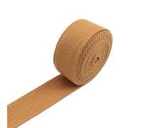 ATEUXOL Cotton Webbing Strap 3 Meters 20-38mm 2mm Cotton Webbing Tapes Backpack Belt Ribbon Polyester Band Straps Luggage Bias Binding DIY Accessories(8DarkYellow,25mm)