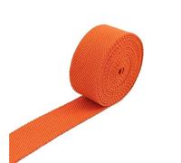 ATEUXOL Cotton Webbing Strap 3 Meters 20-38mm 2mm Cotton Webbing Tapes Backpack Belt Ribbon Polyester Band Straps Luggage Bias Binding DIY Accessories(4Orange,38mm)