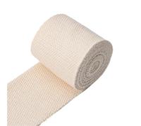 ATEUXOL Cotton Webbing Strap 3 Meters 50mm Thick 2mm Canvas Polyester Cotton Webbing Label Ribbon Bags Backpack Belt Strap Bias Binding Tape DIY Sewing Craft(06Beige)