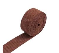 ATEUXOL Cotton Webbing Strap 3 Meters 50mm Thick 2mm Canvas Polyester Cotton Webbing Label Ribbon Bags Backpack Belt Strap Bias Binding Tape DIY Sewing Craft(10Coffee)
