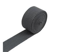 ATEUXOL Cotton Webbing Strap 3 Meters 50mm Thick 2mm Canvas Polyester Cotton Webbing Label Ribbon Bags Backpack Belt Strap Bias Binding Tape DIY Sewing Craft(17Gray)