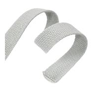 ATEUXOL Cotton Webbing Strap 5 Meters 20-50mm Cotton Webbings 1.5mm Thick High Tenacity Backpack Strap Webbing Label Ribbon Clothes Sewing Tape Bias Binding(Grey,25mm)