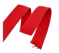 ATEUXOL Cotton Webbing Strap 5 Meters 20-50mm Cotton Webbings 1.5mm Thick High Tenacity Backpack Strap Webbing Label Ribbon Clothes Sewing Tape Bias Binding(Red,20mm)