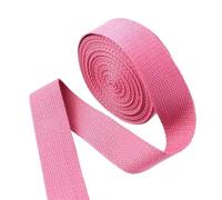 ATEUXOL Cotton Webbing Strap 5 Meters 20-50mm Cotton Webbings 1.5mm Thick High Tenacity Backpack Strap Webbing Label Ribbon Clothes Sewing Tape Bias Binding(Pink,38mm)