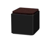 ATEUXOL Furniture Leg Risers 4PCS Round Carbon Steel Furniture Heightening Foot Pad Wear resistant skid Table Bed Coffee Table Sofa Leg Risers Floor Protecto(Square-black-50mm)