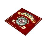 ATEUXOL Mahjong Mat 80cm Mahjong Table Mat for Poker Board Games A Variety of Non-slip And Noise Reduction Game Accessories(Red)