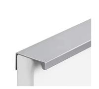 ATEUXOL Recessed Door Handles Hidden Cabinet Pulls Drawer Knobs with Screw Long Furniture Handles Aluminum Alloy Kitchen Closet(8cm-Silver,3 Sets)