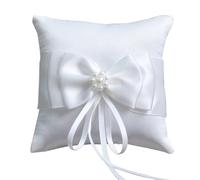 ATEUXOL Ring Pillow Cushion Wedding Ring Pillow Cushion With Flower Decoration For Romantic Party Supplies (15 X 15cm(Style b)