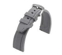 ATEUXOL Rubber Watch Strap Universal Watrproof Rubber Strap For 20mm 22mm for Sport Silicone Watch Band for Seiko Bracelet Replacement for Men Women(Grey,20MM_BLACK BUCKLE)