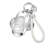 ATFIGII Car Key Case Compatible with Mercedes C E S Class GLC X254 C220 GLC300 W206 W223 S500 S560 S580 EQS EQE Key Case Cover TPU Protection Key Fob 3 Buttons B Silver