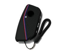 ATFIGII Key Case Compatible with BMW X1 Msport X2 X5 G05 M60i X5M X6 X7 740i X3 M50 540i 2024 2025 2026 Key Cover Silicone Protective Case Cover Housing B Black Blue