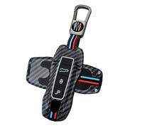 ATFIGII Key Case Compatible with Porsche 992 911 for Panamera Taycan for Cayenne 2019-2025 Car Key Case Metal Silicone Housing Protection Key Fob 3 Buttons C Grey