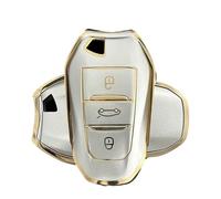 ATFIGII Key Case for 208 308 508 3008 5008 Car Key Case for Opel Crossland X Astra ST Compatible with Citroen C4 Picasso DS3 C3 TPU Key Protector Keyless 3 Buttons Gold