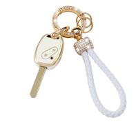 ATFIGII Key Fob Cover Case Compatible with Honda Pilot 2006-2015; Accord 2004-2012; Civic 2007-2013;CR-V 2005-2010 Key Shell Protector with Bling Keychain 2 Button Gold White