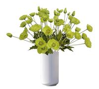 ATFL Green Poppy Flowers Artificial,12 Pcs Silk Poppies, Fake Poppy Flowers,Faux Poppies Bulk for Home Decor Table Centerpieces Floral Arrangement,Poppies Bouquet for Wedding (12, green)