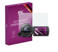 atFoliX Plastic Glass Protective Film compatible with Sony FDR-AX43, 9H Hybrid-Glass FX Screen Protector