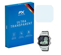 atFoliX Screen Protection Film compatible with Casio AE-1200WHD-1AVEF Screen Protector, ultra-clear FX Protective Film (3X)