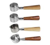 ATFVRXBEO Italian Style Three-Way Coffee Machine Accessories Solid Wood Handle Without Bottom Ear Compatible for Delonghi Coffee Maker(Binaural Rosewood)