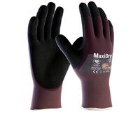 ATG 56-425/06 MaxiDry Glove, Knitted Cuff, 3/4 Coated, 1.3 mm Palm Thickness, 24 cm Length, Purple/Black/Grey, Size 06