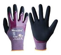 Atg 56-425 MaxiDry® Liquitech Mechanical Hazard Gloves, Black/Purple, Nylon Liner, NBR (Nitrile Butadiene Rubber) Coating, EN388: 2016, 4, 1, 2, 1, A, (12, 8)