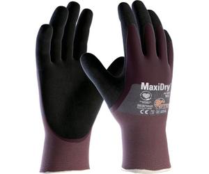 ATG ATGMDRY56-425-10 MaxiDry Liquid Proof Nitrile Foam Palm Coated Grip Glove