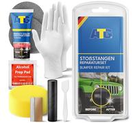 ATG® Bumper Fix Kit - Fast-Cure Epoxy Set; Car Plastic, Trim, Dash & Bike Fairings - 10-Piece DIY Bodywork Solution with Black Colour Blend - Restores Cracks, Scuffs, Holes - Weatherproof Finish