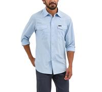 ATG by Wrangler Men's Western Drover Button-Down Shirt, Cerulean, 3XL